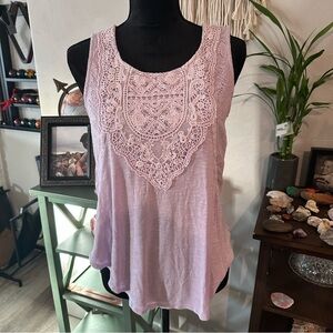 VENUS Light Purple Lace Sleeveless Blouse